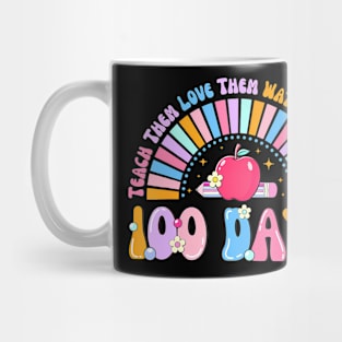 100 Days Of School Rainbow 100Th Day Of School Teacher Mug